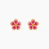 Boucles D'oreilles Puces Syna Fleur Or Jaune