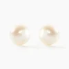Boucles D'oreilles Puces Suki Or Jaune Perle De Culture