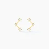 Boucles D'oreilles Puces Sterre Or Jaune Oxyde De Zirconium