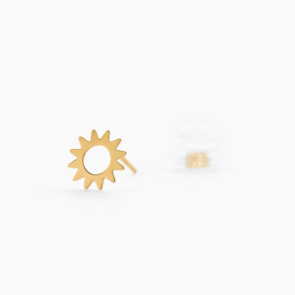 Boucles D'oreilles Puces Sunlight Or Jaune