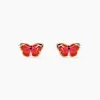 Boucles D'oreilles Puces Sulivia Papillon Or Jaune