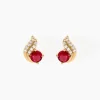 Boucles D'oreilles Puces Tyana Plaqué Or Jaune Oxyde De Zirconium