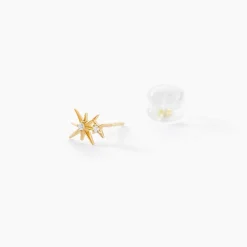 Boucles D'oreilles Puces Timofei Or Jaune Oxyde De Zirconium