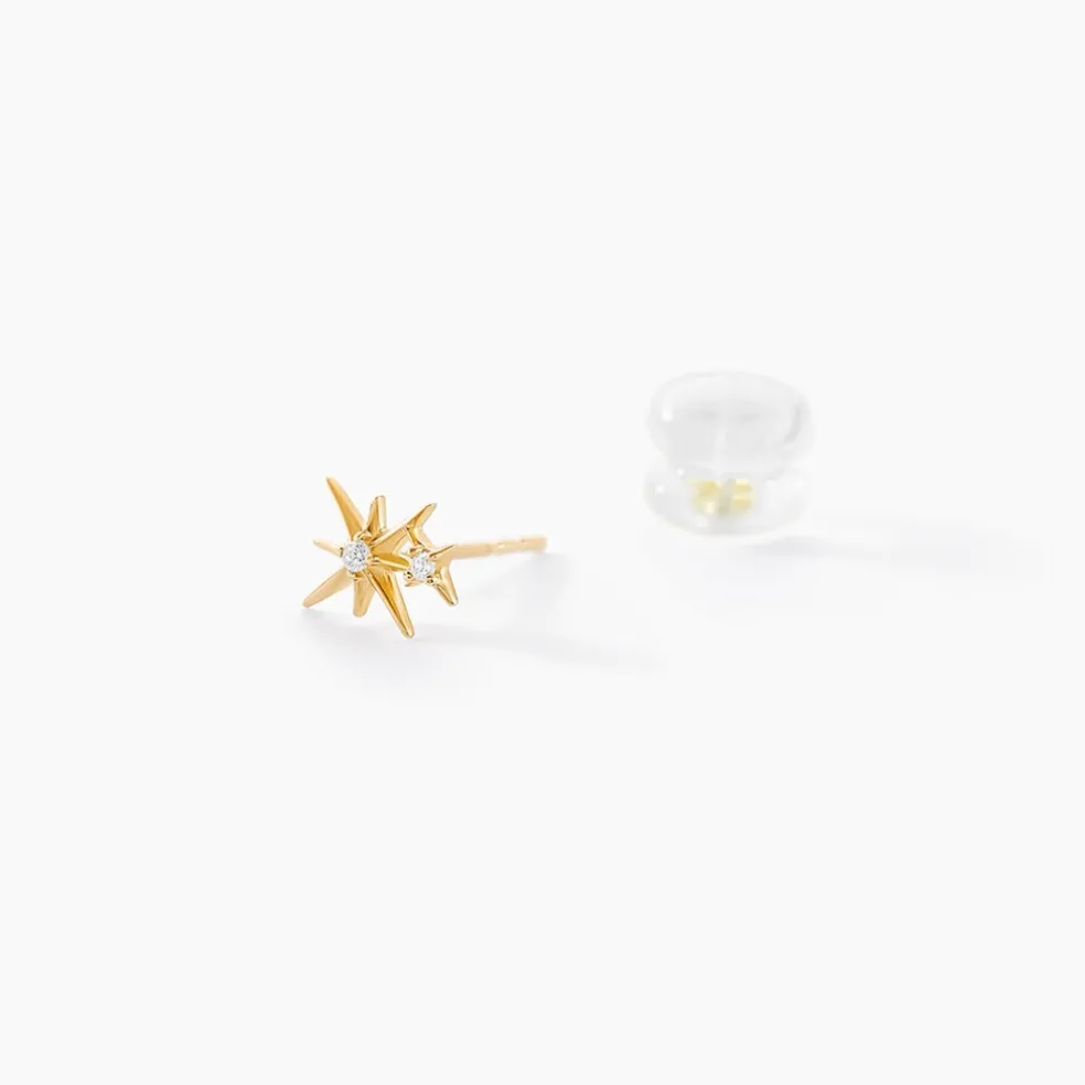 Boucles D'oreilles Puces Timofei Or Jaune Oxyde De Zirconium