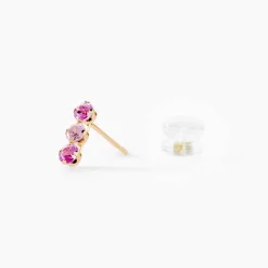 Boucles D'oreilles Puces Trystan Or Jaune Oxyde De Zirconium