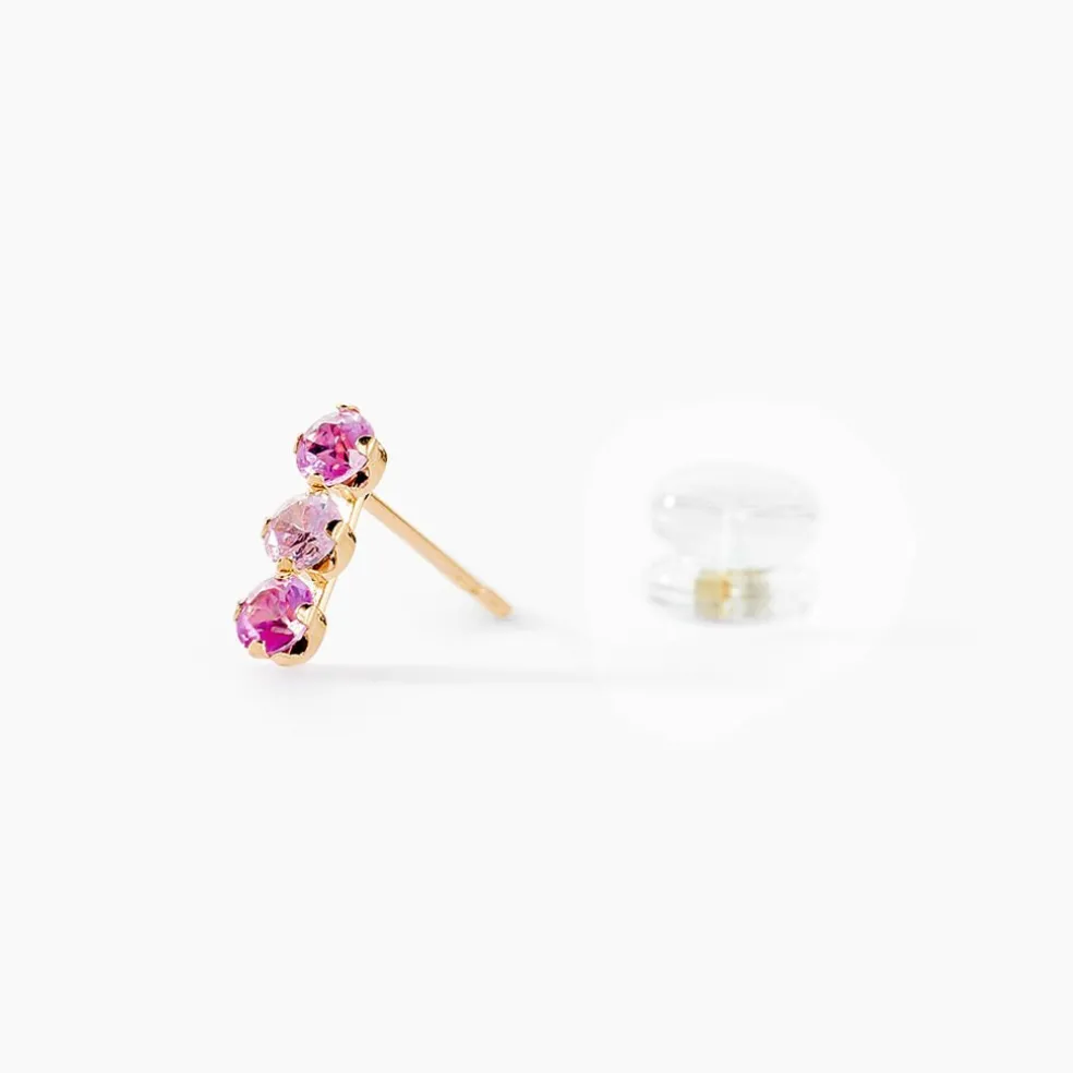 Boucles D'oreilles Puces Trystan Or Jaune Oxyde De Zirconium