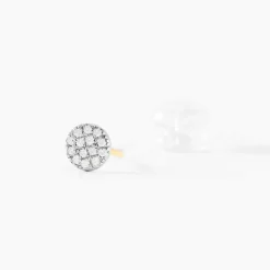 Boucles D'oreilles Puces Teani Or Jaune Diamant