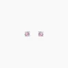 Boucles D'oreilles Puces Tehora Argent Blanc Oxyde De Zirconium