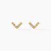 Boucles D'oreilles Puces Undine Or Jaune Diamant