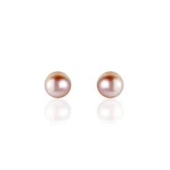 Boucles D'oreilles Puces Ursulina Or Jaune Perle De Culture