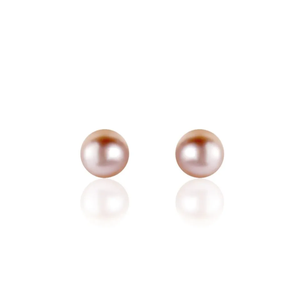 Boucles D'oreilles Puces Ursulina Or Jaune Perle De Culture