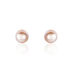 Boucles D'oreilles Puces Ursulina Or Jaune Perle De Culture