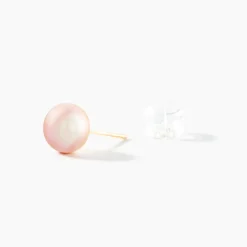 Boucles D'oreilles Puces Ursulina Or Jaune Perle De Culture