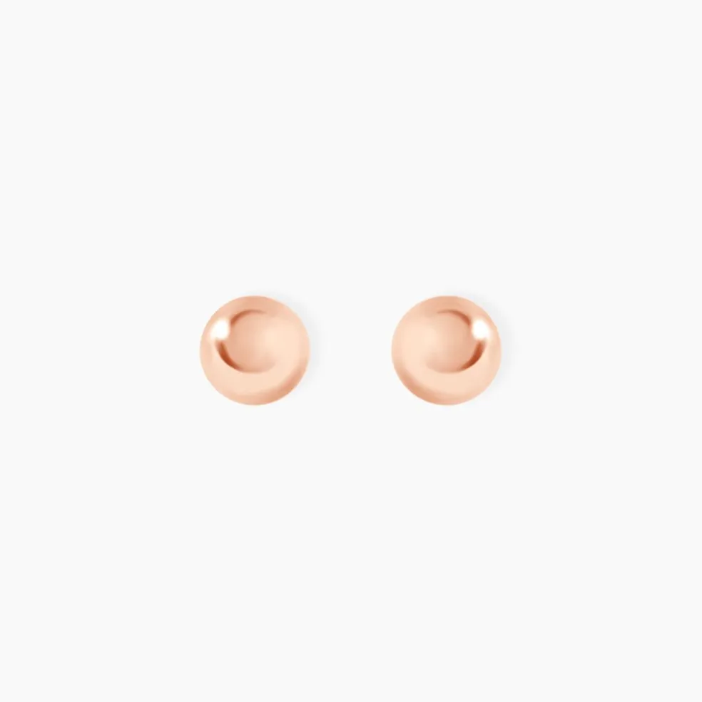 Boucles D'oreilles Puces Virgie Argent Rose