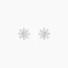 Boucles D'oreilles Puces Yuala Argent Blanc