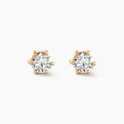 Boucles D'oreilles Puces Yléna Plaqué Or Jaune Oxyde De Zirconium