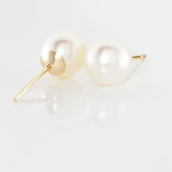 Boucles D'oreilles Suki Or Jaune Perle De Culture