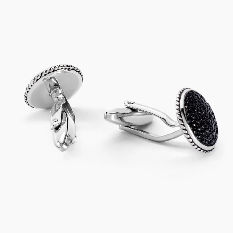 Boutons De Manchettes Bellagio Acier Bicolore