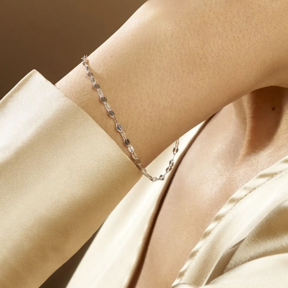 Bracelet Adelaide Argent Blanc