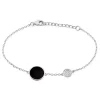 Bracelet Adonya Argent Blanc Céramique Et Oxyde De Zirconium
