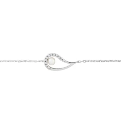 Bracelet Akiko Argent Blanc Perle De Culture Et Oxyde De Zirconium