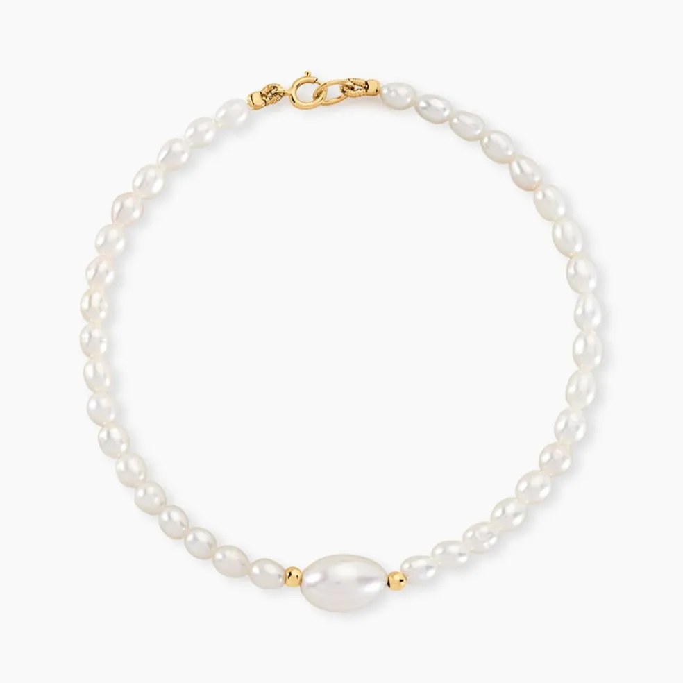 Bracelet Akil Or Jaune Perle De Culture