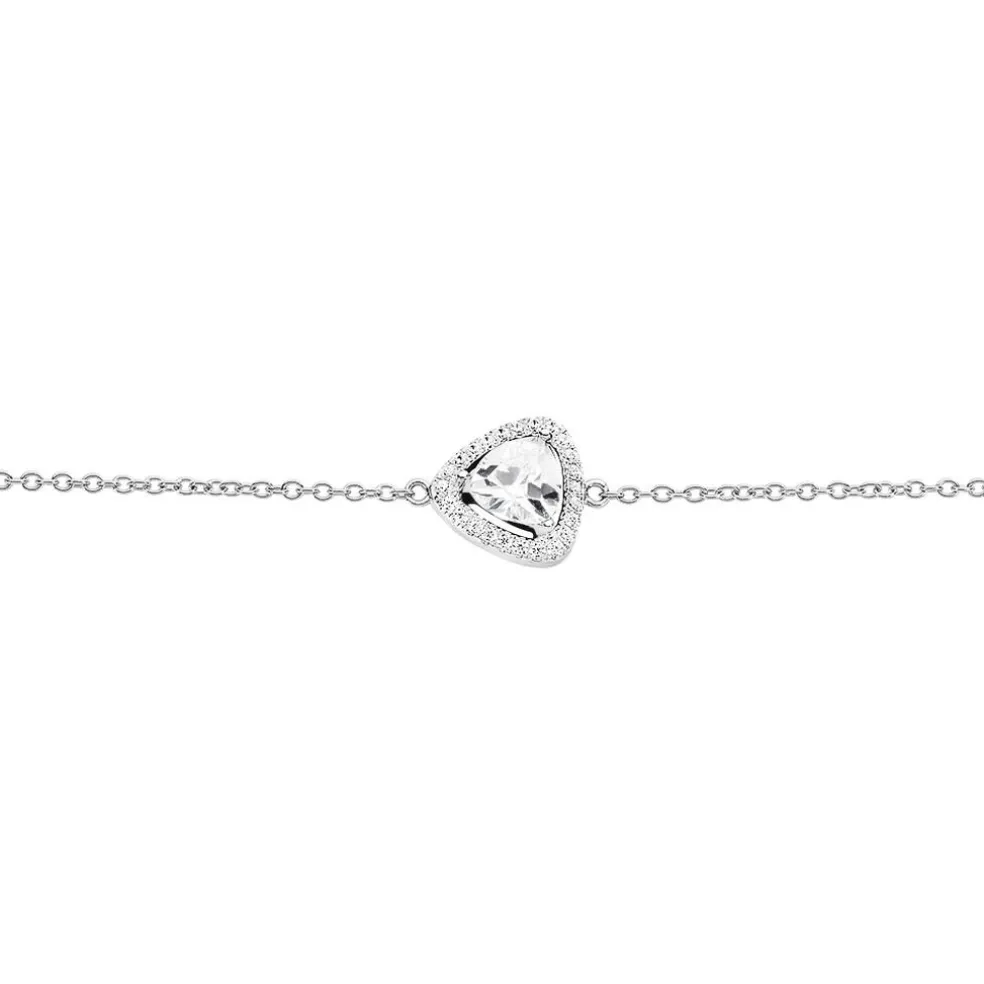 Bracelet Amantine Argent Blanc Oxyde De Zirconium