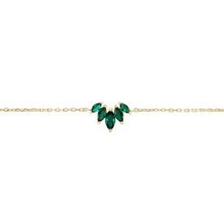 Bracelet Amazonia Plaqué Or Jaune Oxyde De Zirconium
