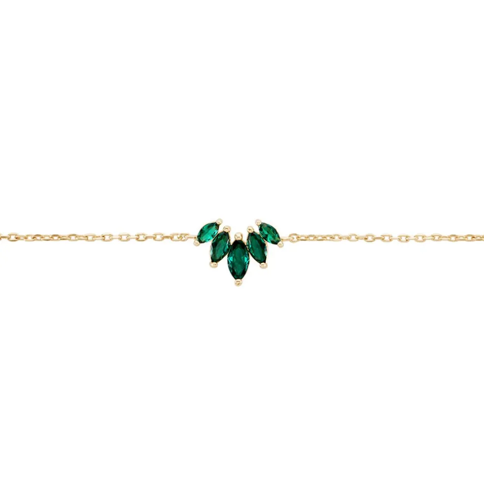 Bracelet Amazonia Plaqué Or Jaune Oxyde De Zirconium