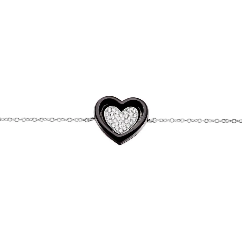 Bracelet Ana-paula Argent Blanc Céramique Et Oxyde De Zirconium