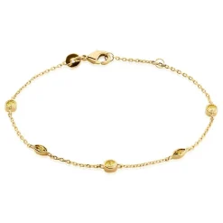 Bracelet Angelica Plaque Or Jaune Oxyde De Zirconium