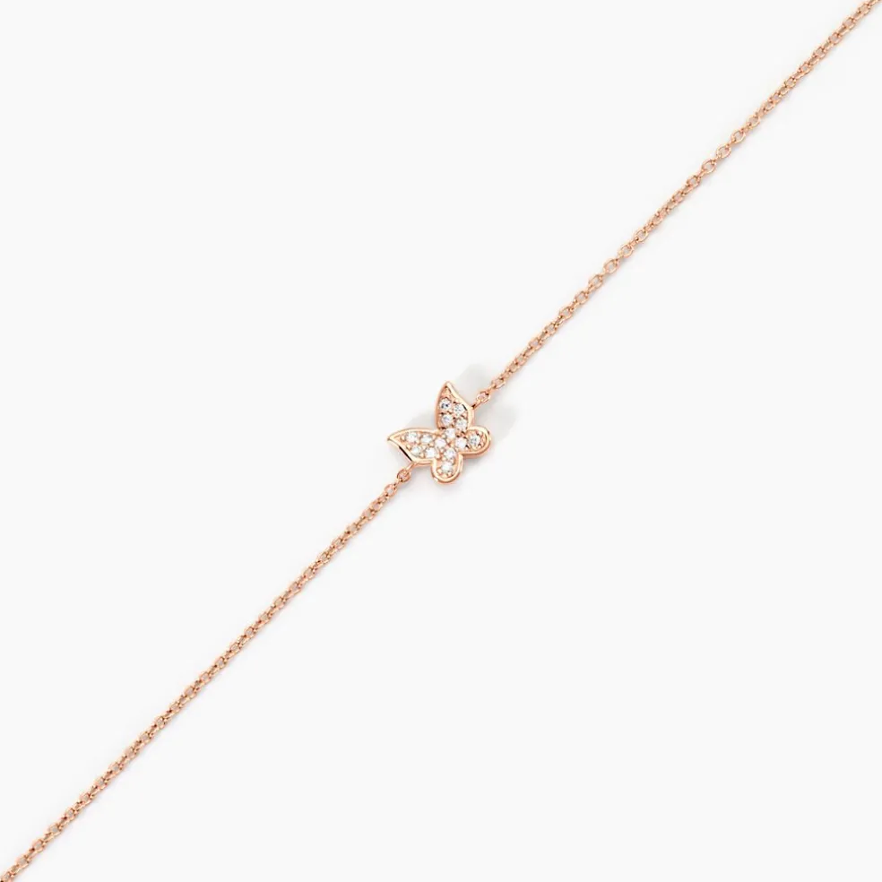 Bracelet Anne-lise Argent Rose Oxyde De Zirconium