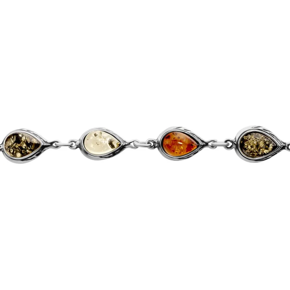 Bracelet Argent Blanc Fallone Ambres