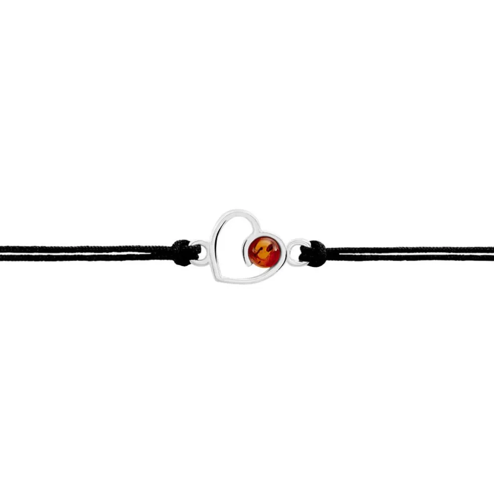 Bracelet Argent Blanc Mialy Ambre
