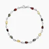 Bracelet Argent Blanc Weronika Ambre