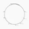 Bracelet Argent Collie Argent Blanc Oxyde