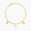 Bracelet Argent Dore Keshi Maille Cheval
