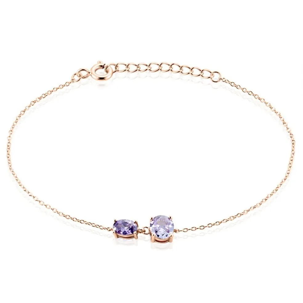 Bracelet Argent Rose Brenna Oxyde De Zirconium