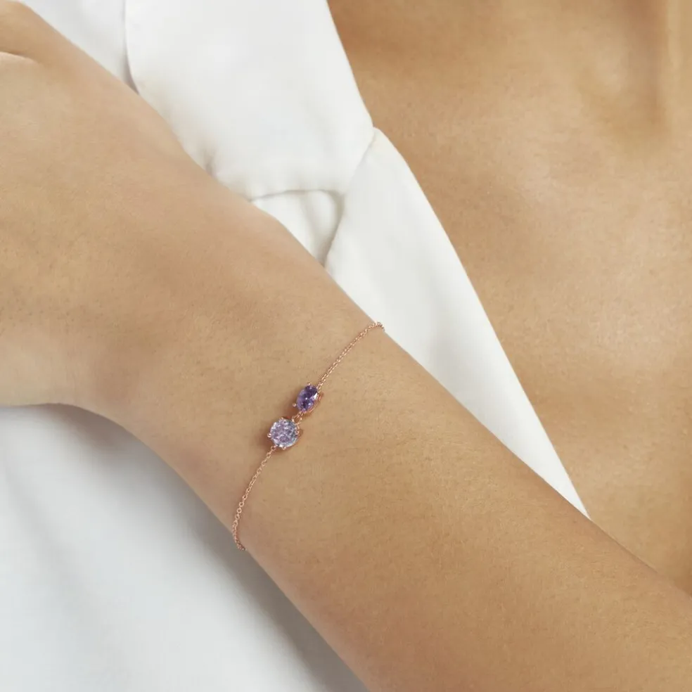Bracelet Argent Rose Brenna Oxyde De Zirconium