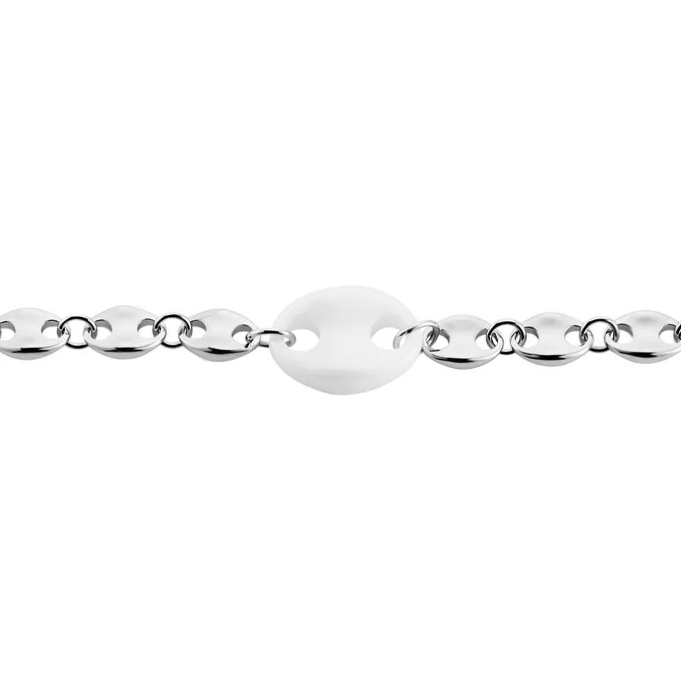 Bracelet Ashoka Argent Blanc Céramique