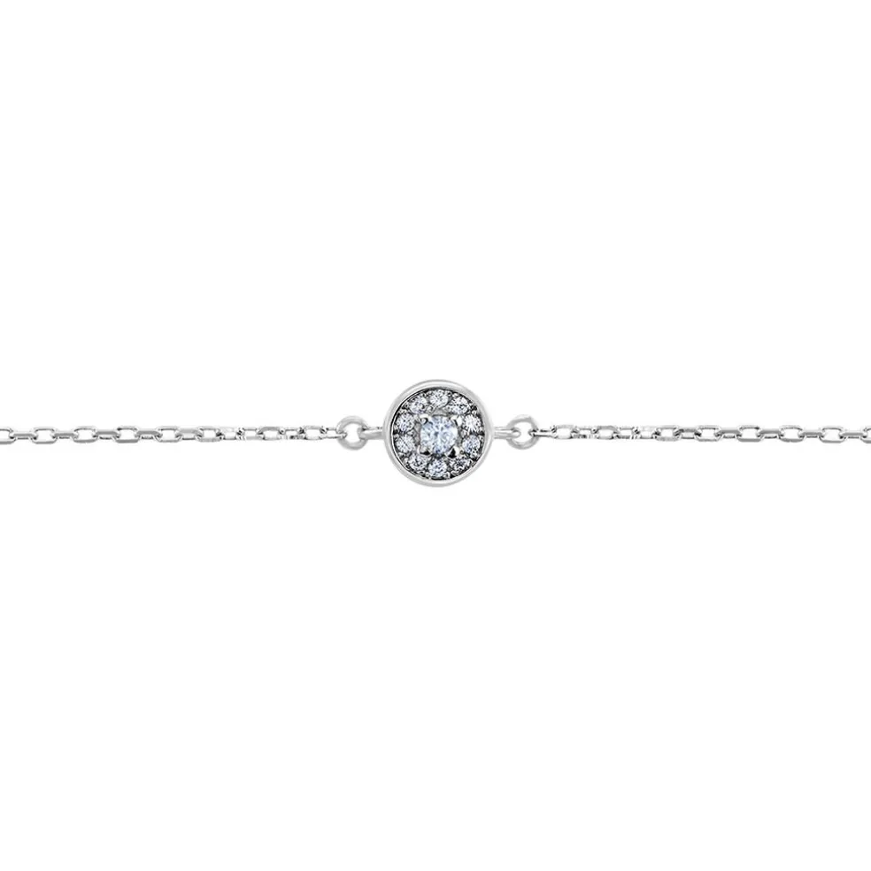 Bracelet Auxana Argent Blanc Oxyde De Zirconium