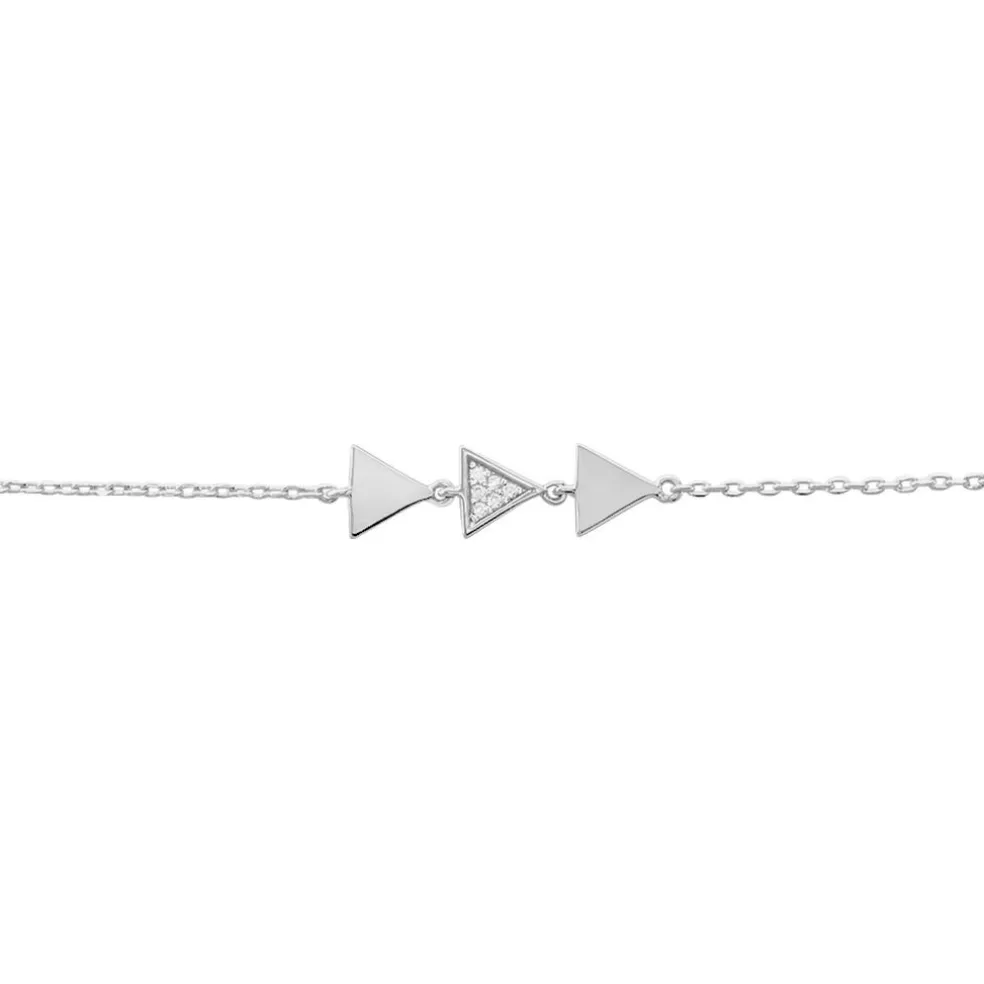 Bracelet Bartoumieu Argent Blanc Oxyde De Zirconium