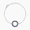 Bracelet Bertillianne Argent Blanc Céramique Et Oxyde De Zirconium