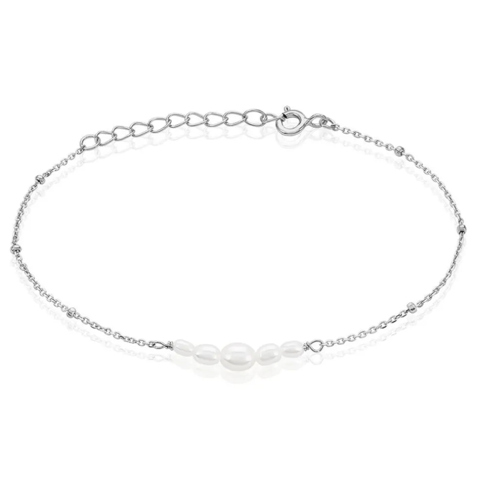 Bracelet Blaine Argent Blanc Perle De Culture