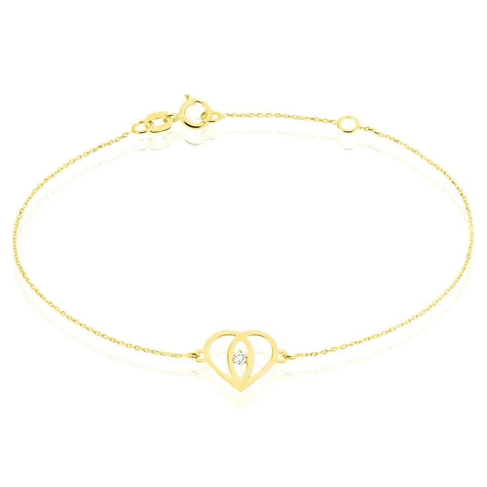 Bracelet Blasi Or Jaune Oxyde De Zirconium