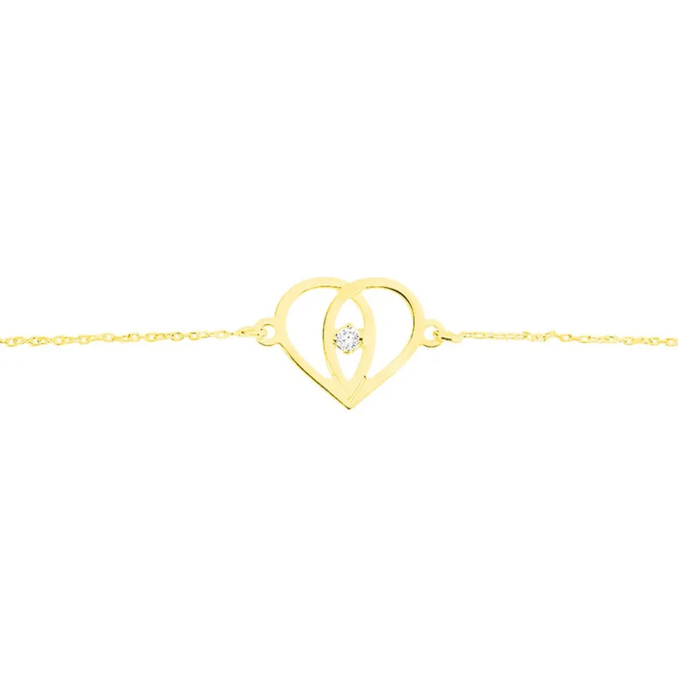 Bracelet Blasi Or Jaune Oxyde De Zirconium