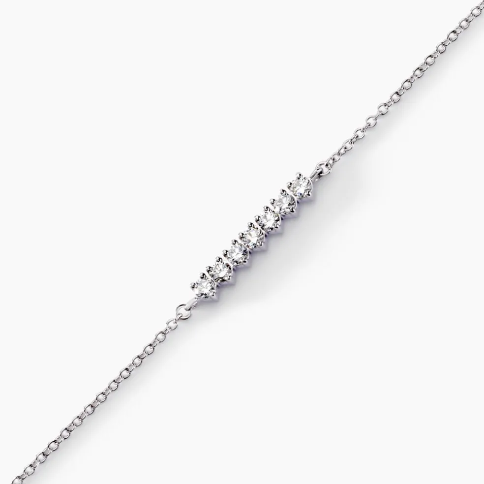 Bracelet Blitalia Or Blanc Diamant Synthétique