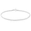 Bracelet Capucin Or Blanc Maille Marine Plate