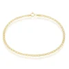Bracelet Capucin Or Jaune Maille Marine Plate