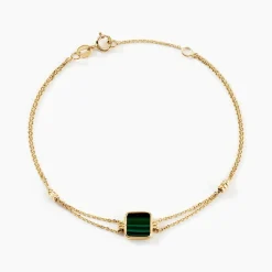Bracelet Caron Or Jaune Malachite